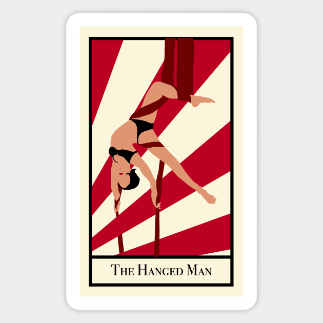 The Hanged Man - Circus Tarot Card Sticker by Jakmalone